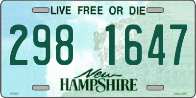 NH license plate 2981647