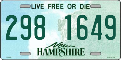 NH license plate 2981649