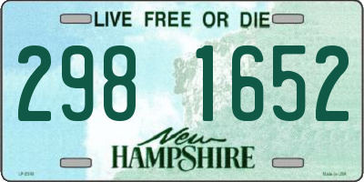 NH license plate 2981652