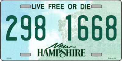 NH license plate 2981668