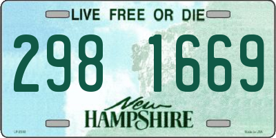 NH license plate 2981669