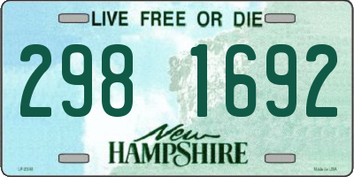 NH license plate 2981692