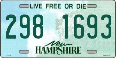 NH license plate 2981693