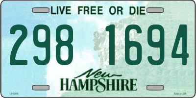 NH license plate 2981694