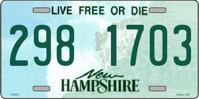 NH license plate 2981703