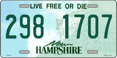 NH license plate 2981707