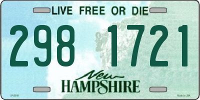 NH license plate 2981721