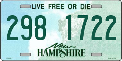 NH license plate 2981722