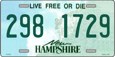 NH license plate 2981729
