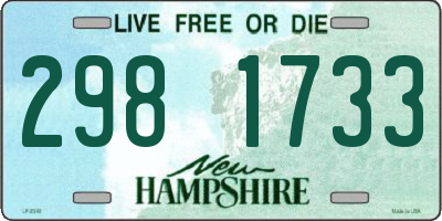 NH license plate 2981733
