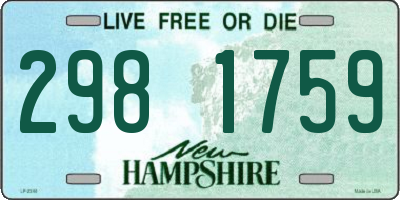 NH license plate 2981759