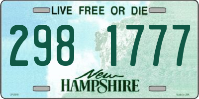 NH license plate 2981777