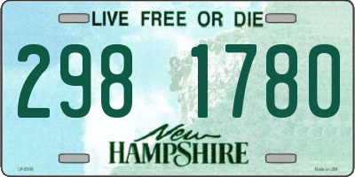 NH license plate 2981780