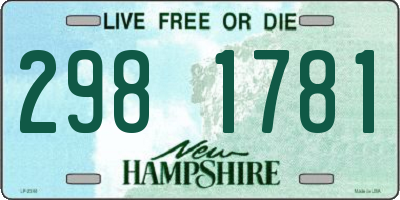 NH license plate 2981781