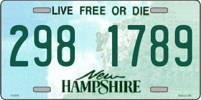 NH license plate 2981789