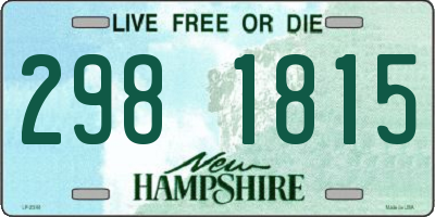 NH license plate 2981815