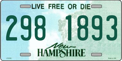 NH license plate 2981893
