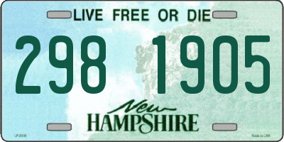 NH license plate 2981905