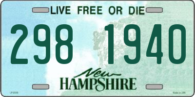NH license plate 2981940