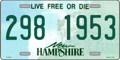 NH license plate 2981953