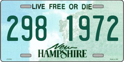 NH license plate 2981972