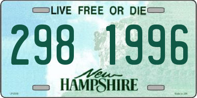 NH license plate 2981996