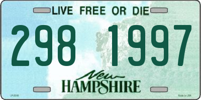 NH license plate 2981997