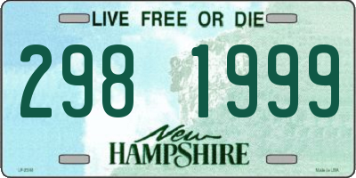 NH license plate 2981999