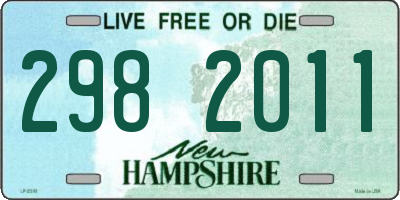NH license plate 2982011