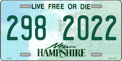 NH license plate 2982022