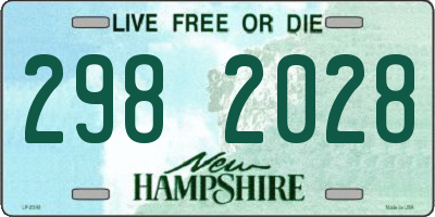 NH license plate 2982028