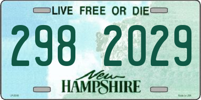 NH license plate 2982029