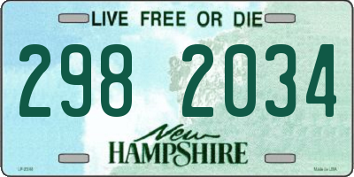NH license plate 2982034