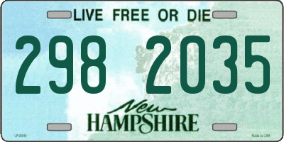 NH license plate 2982035