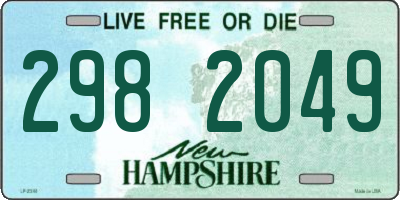 NH license plate 2982049
