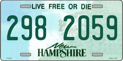 NH license plate 2982059