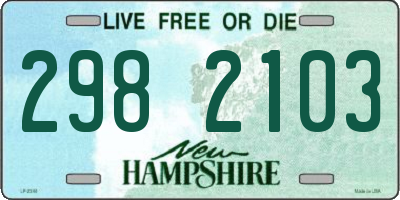 NH license plate 2982103