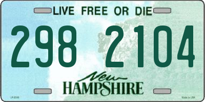NH license plate 2982104