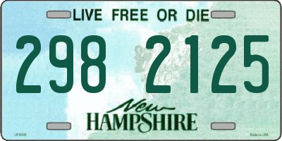 NH license plate 2982125