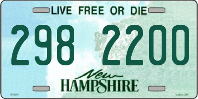 NH license plate 2982200