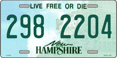 NH license plate 2982204