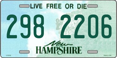NH license plate 2982206