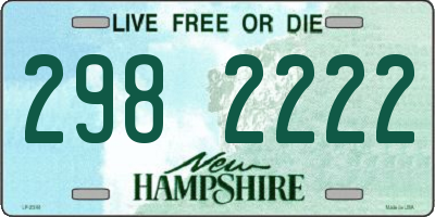 NH license plate 2982222