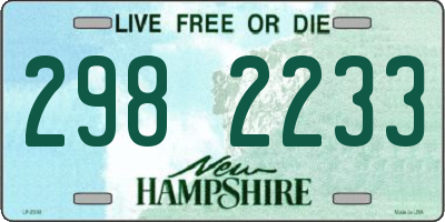 NH license plate 2982233