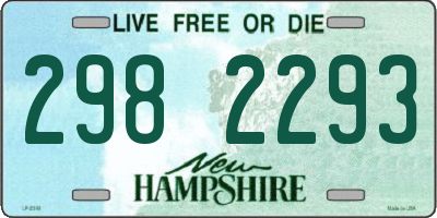 NH license plate 2982293