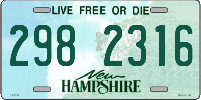 NH license plate 2982316