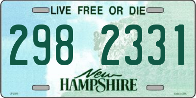 NH license plate 2982331