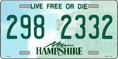 NH license plate 2982332