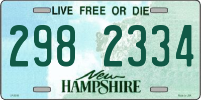 NH license plate 2982334
