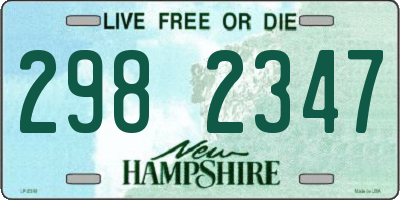 NH license plate 2982347
